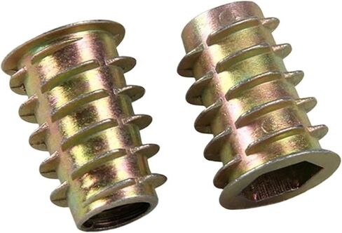 Idomin 50pcs/lot M4 M5 M6 M8 M10 Zinc Alloy Thread for Wood Insert Nut Flanged Hex Drive Head Furniture Nuts(M6x20mm x50) in Saudi Arabia