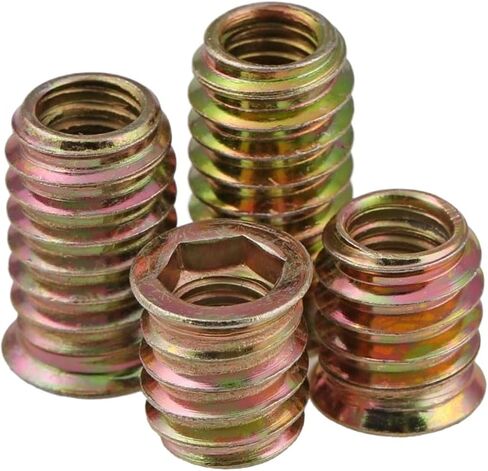 Idomin 5/10Pcs M4 M6 M8 M10 Carbon Steel Thread for Wood Insert Nut Flanged Hex Drive Head Furniture Nuts(M8-13MM 5PCS) in Saudi Arabia
