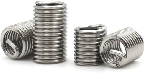 Idomin 2/5/0/30/30pcs M1.6 M2 M2.5 M3 M4 M5 M6 M8 ~ M24 304 سلك ملفوف من الفولاذ المقاوم للصدأ ملفوفة الأكمام الحلوزية المسمار المسمار (الطول 1D ، M16x 2 (5pcs)) in Saudi Arabia