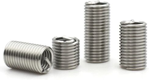 Idomin 2/5/0/30/30pcs M1.6 M2 M2.5 M3 M4 M5 M6 M8 ~ M24 304 سلك ملفوف من الفولاذ المقاوم للصدأ ملفوفة الأكمام الحلوزية المسمار المسمار (الطول 1D ، M16x 2 (5pcs)) in Saudi Arabia