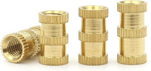 Idomin 50pcs M2 M2.5 M3 M4 M5 M6 M8 Brass Insert Nut Injection Molding Brass Knurled Thread Inserts Nuts Length=2-16mm(Length 8mm,M2x od3.2mm (50pcs)) in Saudi Arabia