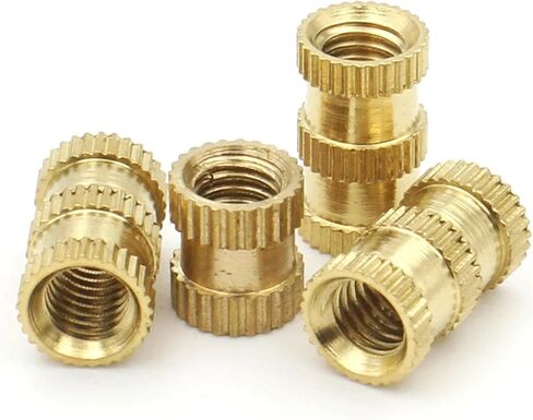 Idomin 50pcs M2 M2.5 M3 M4 M5 M6 M8 Brass Insert Nut Injection Molding Brass Knurled Thread Inserts Nuts Length=2-16mm(Length 8mm,M2x od3.2mm (50pcs)) in Saudi Arabia
