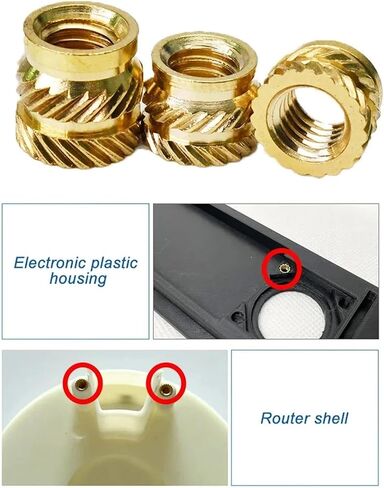 Idomin M1 M1.4 M1.6 M1.7 M2 M2.5 M3 M4 M5 M6 M8 BRASS INSERT NUT MELT HOT THREED THREE -FLUSTING LOMPERING TOMPERMENT NUT (طول 10 مم ، M3 (OD 4.5 مم) 50pcs) in Saudi Arabia