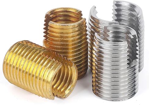 Idomin 2/5/10pcs M2 M2.5 M3 M4 M5 M6 M8 ~ M16 GLVANISED/FESTEL FESTER REWSER INSERT INSERT SLOTED SELPED SELPED SLEEVE (GLVANISED ، M4XM6.5X8MM (10pcs)) in Saudi Arabia