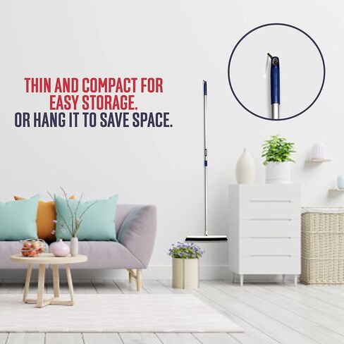 Candor Rotatable Push Broom | 63 Inch Long Lightweight Flexible Cleaning Brush Swiftly Glides Under Beds, Tables, Sofas, Ovens | Also Includes A Handy Brush to Clean The Broom | 18 Inch Head in Saudi Arabia