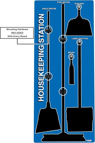 5S Housekeeping Shadow Board Station Blue (مع مجموعة المكنسة) in Kuwait