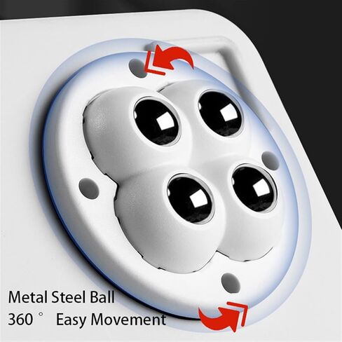 4Pcs/Set Convenient Furniture Storage Box and Bedside Table Moving Solution - Self Adhesive Mute 4 Beads Ball Universal Wheel(16PCS Black) in Saudi Arabia