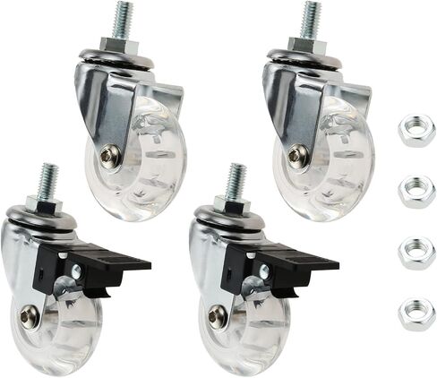 4pcs 2 بوصة m8x15mm المسمار المسمار على ملولب العجلات الجذعية العجلات العجلات العجلات مع الفرامل لأريكة كرسي مجلس الوزراء in Saudi Arabia