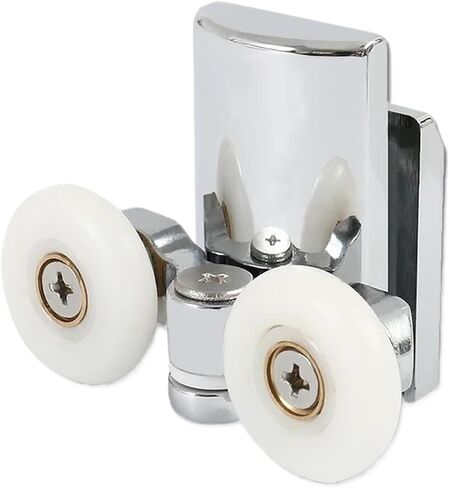 Set of 8 Shower Door Rollers Twin Roller Runners Wheels Pulleys Metal 23mm Wheel Diameter Top Bottom Bathroom Replacement Parts in Saudi Arabia