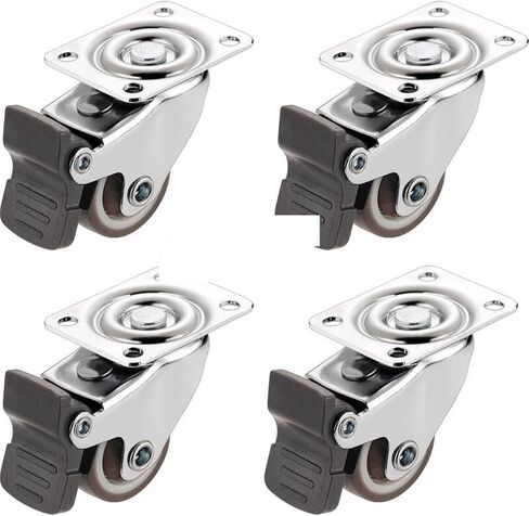 4pcs 1-2inch Furniture Caster Soft Rubber Universal Wheel Dovivel Roller Wheel for Platfor in Saudi Arabia
