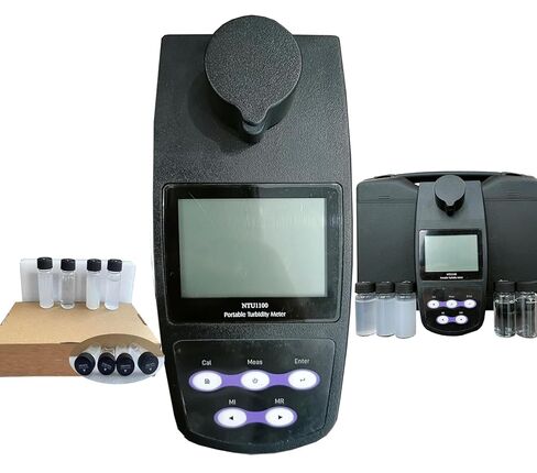 عدادات التعكر من التعكر أداة التعكر NTU1100 مع المدى 0 ~ 1100 NTU/FNU 0 ~ 275 EBC 0 ~ 9999 ASBC 2-5 Point Calibration 100 مجموعة تخزين واجهة USB 4 PCS حل المعايرة in Kuwait