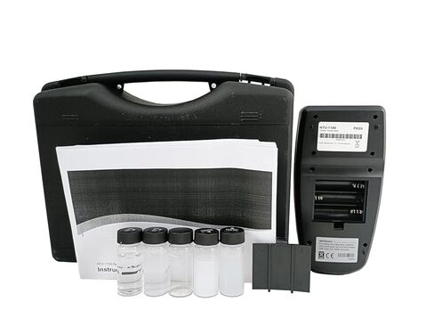 عدادات التعكر من التعكر أداة التعكر NTU1100 مع المدى 0 ~ 1100 NTU/FNU 0 ~ 275 EBC 0 ~ 9999 ASBC 2-5 Point Calibration 100 مجموعة تخزين واجهة USB 4 PCS حل المعايرة in Kuwait