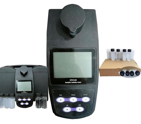 جهاز قياس التعكر المحمول جهاز قياس التعكر NTU1100 مع نطاق قوارير 0 ~ 1100 NTU/FNU 0 ~ 275 EBC 0 ~ 9999 ASBC 2-5 Point Calibration 100 Group USB 4 PCS STORME in Kuwait