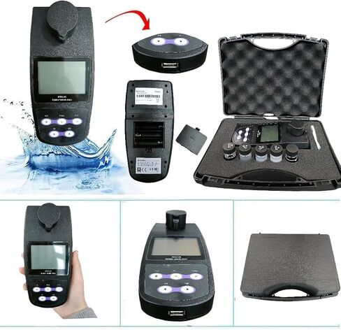 مقياس التعكر القياس التعكر المحمول مع نطاق محلول معايرة 4 PCS 0 ~ 1100 NTU/FNU 0 ~ 275 EBC 0 ~ 9999 ASBC لمعالجة مياه الصرف الصحي 2-5 نقطة معايرة 100 مجموعة تخزين USB in Saudi Arabia