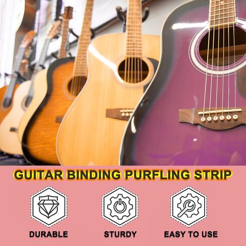 Meccanixity 1 PCS Guitar Binding Strips ، 1650 × 5x1.5 مم حافة حافة بلاستيكية لإكسسوارات الغيتار الكلاسيكية الصوتية ، الأخضر الأحمر in Saudi Arabia