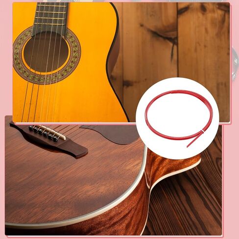 Meccanixity 1 PCS Guitar Binding Strips ، 1650 × 5x1.5 مم حافة حافة بلاستيكية لإكسسوارات الغيتار الكلاسيكية الصوتية ، الأخضر الأحمر in Saudi Arabia