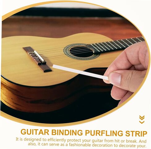 Milisten 8pcs Guitar Edge Protection Decorative Strip Binding Purfling Strips for Classical Guitars Easy Installation Stylish Edging Enhancement in Saudi Arabia