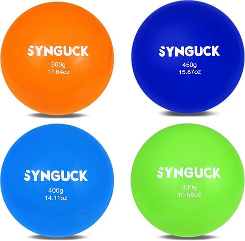 SYNGUCK 4/6 Pack Weighted Plyo Balls Set for Baseball & Softball Training - Improve Power, Pitching, Hitting - Perfect for Yoga, Fitness, Plyometrics - All Skill Levels in Saudi Arabia