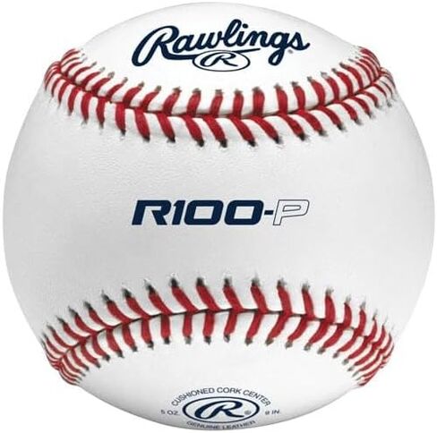 Rawlings Sporting Goods R100p Edition Edition High School Baseball 24 Bucket 24 Ball Ball W/Ducket White in Saudi Arabia