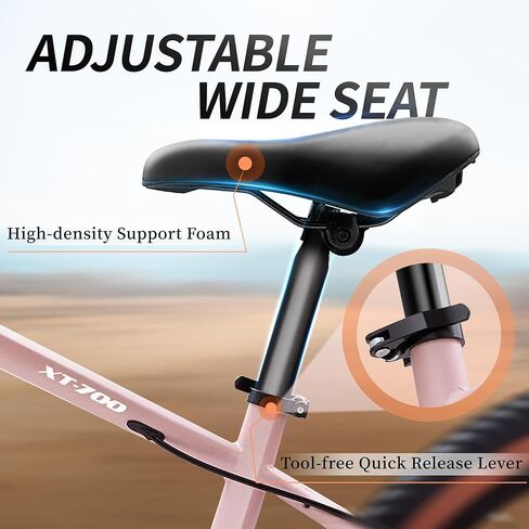 دراجة جبلية 24/26 بوصة للرجال/النساء ، 21 سرعات الدراجة الجبلية ، 2.125 '' إطارات سميكة MTB دراجة مع تعليق مزدوج كامل ، الفرامل القرص ، إطار الأسلاك الداخلية ، مقبض مساعد in Kuwait