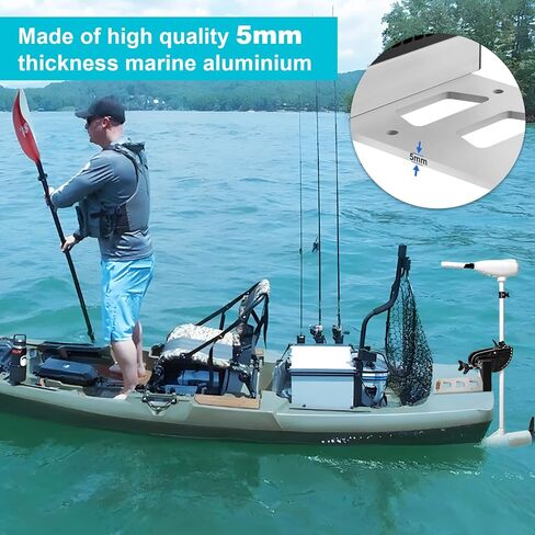 Universal Transom Trolling Motor Mount for Kayaks, Fit for Any Boat with A Flat Stern, for Electric Trolling Motors Only, Not for Outboard Engines (Old Style, Rotatable) in Kuwait