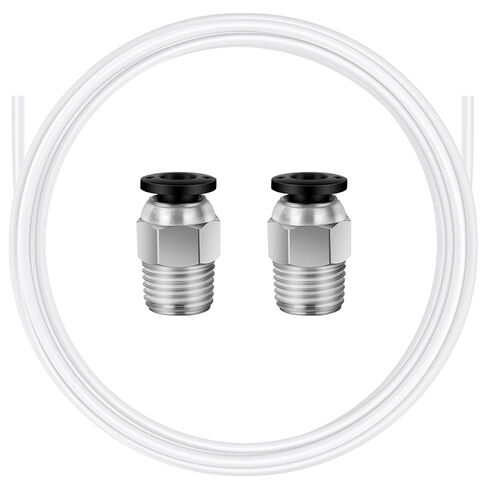 أنبوب PTFE لخيوط 1.75 مم ، 2M (6.6 قدم) أنبوب بودين 2.0 مم × 4 مم مع قاطع الأنبوب ، تجهيزات 3x PC4-M10 و 1x PC4-M6 ، متوافقة مع Ender3/5 & CR-10 Series FDM Printers in Kuwait