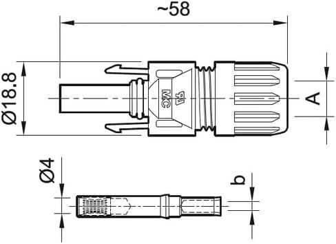 PV-KBT4/8II-ur-Cable Cable Acpler MC4 (50 Pack) in Saudi Arabia