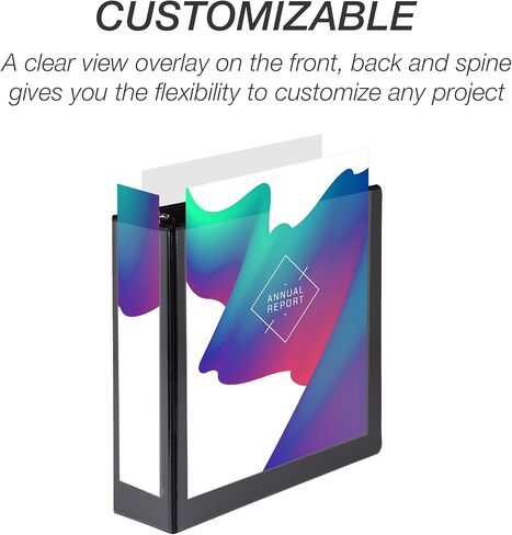 Samsill 4 Inch 3 Ring Binder, Made in USA, Economy Round Ring, Clear View Cover, 675 Sheet Capacity - for School, Office, Home - Pearl White in Kuwait