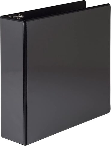 Samsill 4 Inch 3 Ring Binder, Made in USA, Economy Round Ring, Clear View Cover, 675 Sheet Capacity - for School, Office, Home - Pearl White in Kuwait