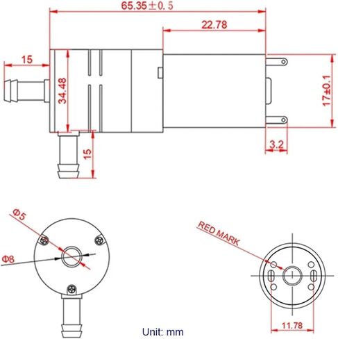DC 12V24V صغير 370 مضخة المياه منخفضة ضوضاء تدفق المياه الكبير 0.8L/دقيقة لمضخة تحجيم حاقن الأكسجين المحمولة 1pcs (DC24V) in Saudi Arabia