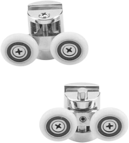 4Pcs Shower Screen Door Rollers Zinc Alloy Runners Wheels Twin Top Replacement Shower Door Rollers Wheel Runner Pulleys in Saudi Arabia