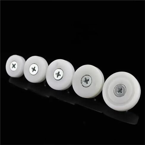 4Pcs 19/22/25/26/29mm M6 External Thread Nylon Drawer Bearing Pulley Document Cabinet Moving Wheel Sliding Door Roller Hardware(4Pcs DR-19) in Saudi Arabia