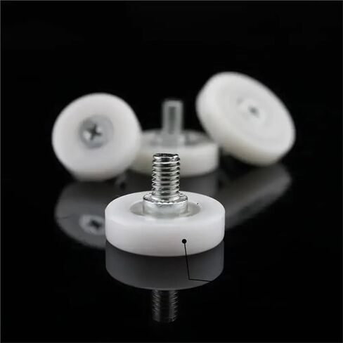 4Pcs 19/22/25/26/29mm M6 External Thread Nylon Drawer Bearing Pulley Document Cabinet Moving Wheel Sliding Door Roller Hardware(4Pcs DR-19) in Saudi Arabia