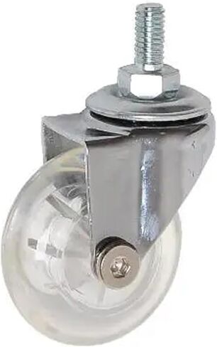 4 Pcs/Lot 2 Inch Casters Transparent Crystal Wheel with Brake Furniture Universal Multi Specification Cabinet Pull(2 Inch-Screw) in Saudi Arabia