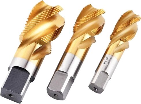 Cobalt Pipe Screw Thread Tap Drill Bits M35 Spiral Flute Tools G/ZG/RC 1/16-1 INCH(Size:RC3I8) in Saudi Arabia