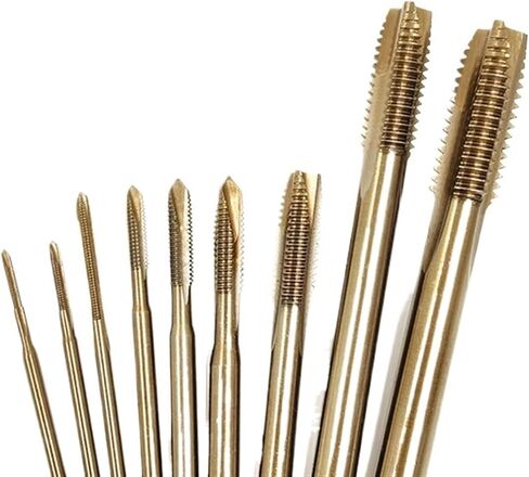 Long Cobalt Screw Thread Tap Drill Bit M35 Pointed Spiral Flute M2-M12 5Pcs(Color:Pointed Tap,Size:5PCS_M10X130L) in Saudi Arabia