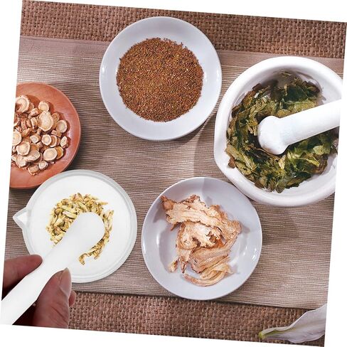 مجموعة الهاون الزجاجية والمدقة 1 مجموعة طحن الطحن للطب والمختبر استخدام الزجاج الصلب سهل التنظيف لسحق الأعشاب والتوابل in Saudi Arabia