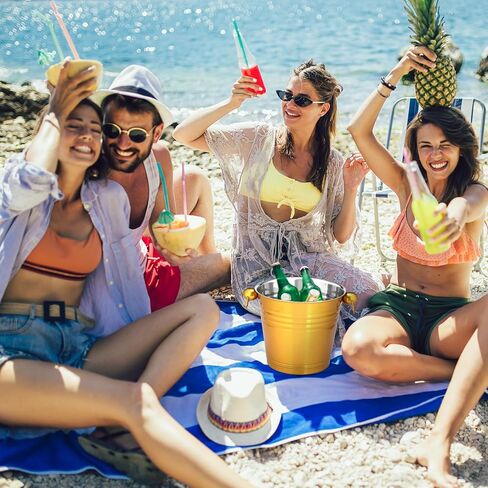 دلو ثلج من الستانلس ستيل بسعة 5.3 كوارت/5 لتر مع مقبض كبير معزول للشمبانيا والبيرة لحفلات الكوكتيل وحفلات النبيذ والمنزل من 8 قطع in Kuwait