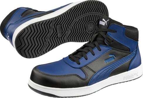 PUMA Men's Frontcourt Black/White/Red Mid Eh Industrial Shoe in Saudi Arabia