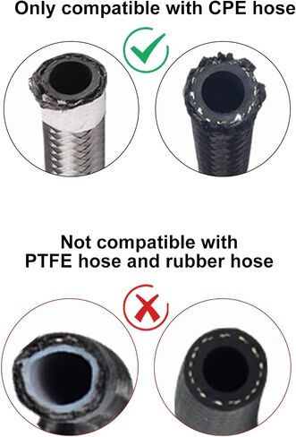 10AN Hose End Fitting Straight Swivel for CPE Braided Hose Black 4PCS in Saudi Arabia