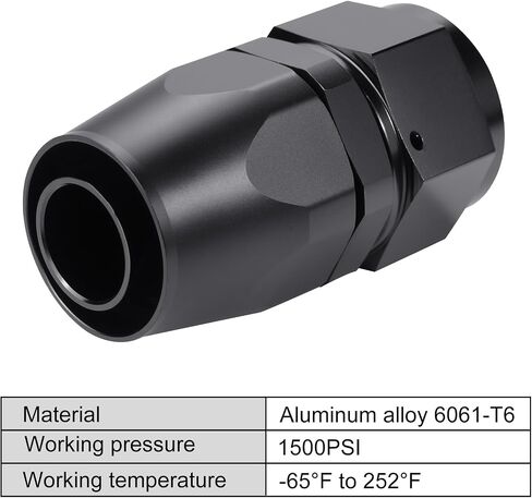 10AN Hose End Fitting Straight Swivel for CPE Braided Hose Black 4PCS in Saudi Arabia
