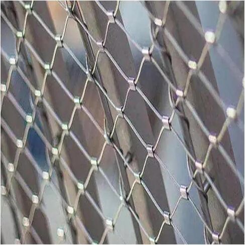 Stainless Steel Rope Safety Net Flexible Cable Balustrade Mesh 304 Stainless Steel Anti-Theft Net 10 Cm/2 Mm Fall Prevention Net Wire Rope X-Type Mesh(0.8x15m/2.62x49.2ft) in Saudi Arabia