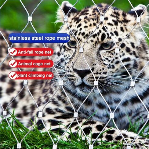 Stainless Steel Rope Safety Net Flexible Cable Balustrade Mesh 304 Stainless Steel Anti-Theft Net 10 Cm/2 Mm Fall Prevention Net Wire Rope X-Type Mesh(0.8x15m/2.62x49.2ft) in Saudi Arabia