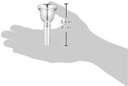 Bach 3411HGM Large Shank Tenor & Bass Trombone Mouthpiece, Silver Plated, 1-1/2 GM Cup Deep in Saudi Arabia
