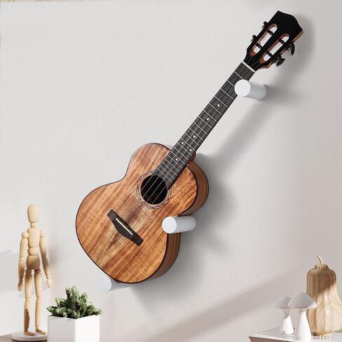 Ukulele Horizontal Hangers for Wall Wooden Wall Mount (Brown) in Saudi Arabia