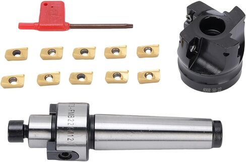 MT3-FMB22 Face Mill Set 400R-50-22 with 10 APMT1604 Inserts, Carbide Indexable End Mill Cutter for CNC Milling Machines in Saudi Arabia