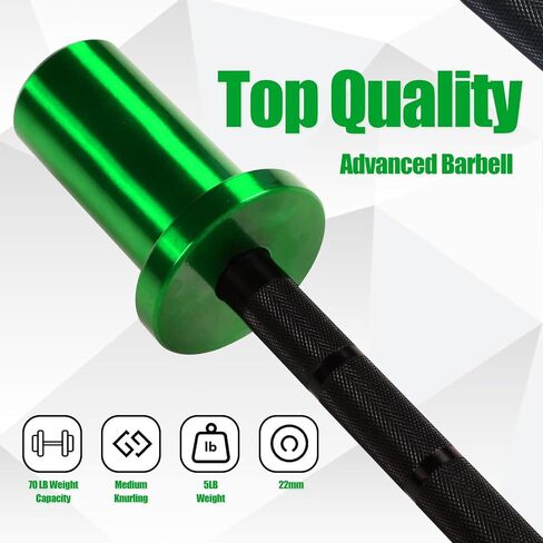 Kids Barbell 5LB Mini Barbell Bar 4ft for Beginner Women & Kids Weighted Bar, Compatible with 2-Inch Weight Plates, for Strength Training Gym Weight Lifting in Kuwait