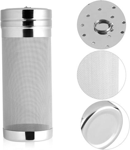 Hose Filter, 7x18/ 7x29cm 300 Micron Stainless Steel Hop Mesh Filter, Homebrew Mesh Beer Filter, Strainer Dry Hopper for Home Brew Filter, 1pcs (Color:S) (Color : L) (Color :(Large) in Saudi Arabia