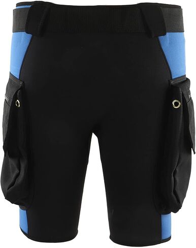 Fydun Neoprene and Nylon Swimming Snorkeling Diving Shorts with Pockets Stainless Steel Air Drain Port for Surfing Technical Diving Cave Diving Water Sports Essential Gear (L), Large in Saudi Arabia