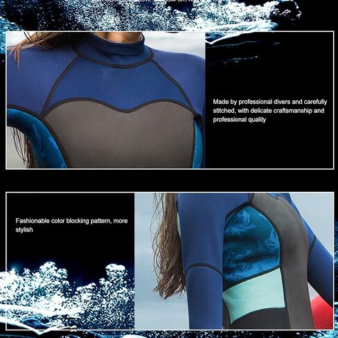 Women's One Piece Full Body Diving Skin 3mm Cold Proof Long Sleeve Wetsuit Swimsuit Designed for Swimming Surfing Snorkeling and Diving in Saudi Arabia